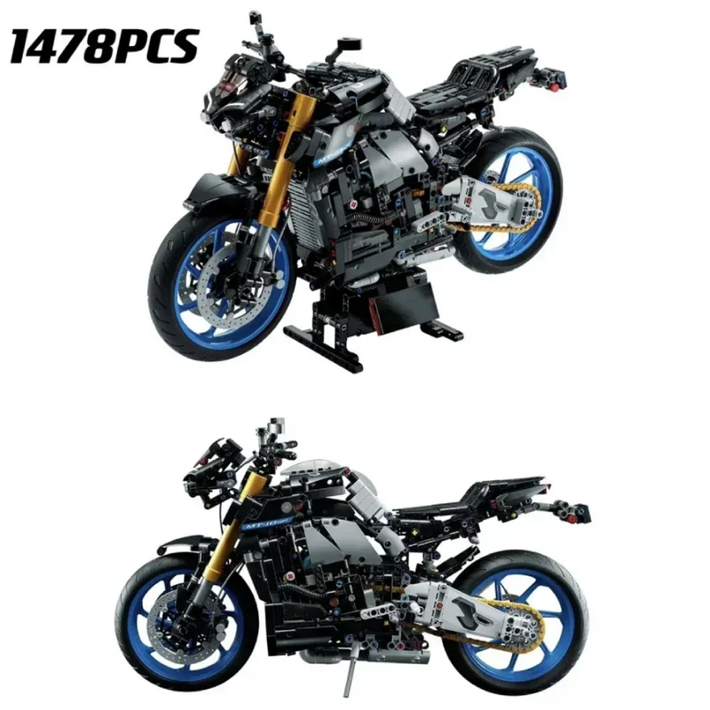 Yamaha MT-10 Technique Version 1458Pcs, 1:5 Scale Building Blocks Bike