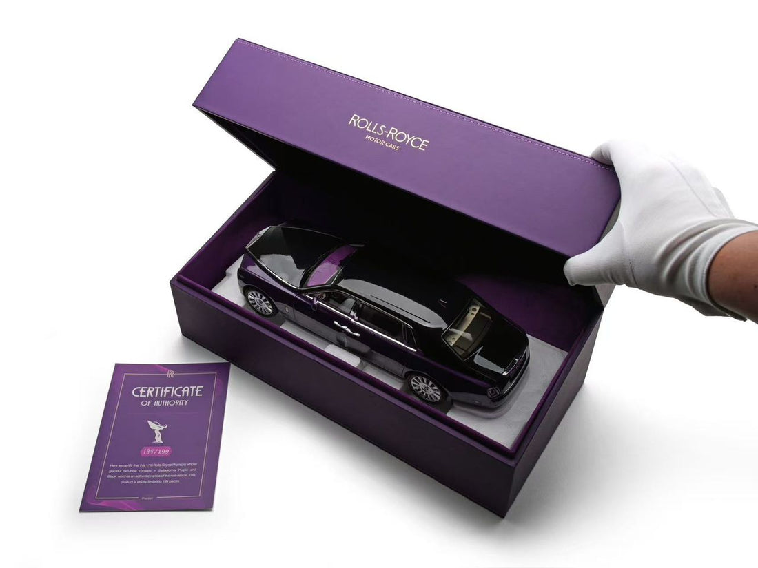 Rolls Royce Phantom VIII Purple 1:18 Dealer Edition Licensed Diecast Car Model
