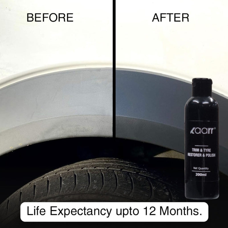 Kaarr Trim & Tyre Wax with Premium Applicator Refillable Sponge