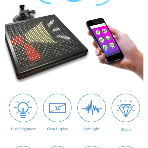 Car Portable Screen App Control LED Panel
