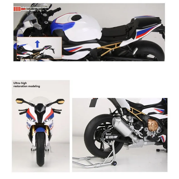 BMW S1000RR 1:6 Key Smoke Diecast Alloy Model Bike