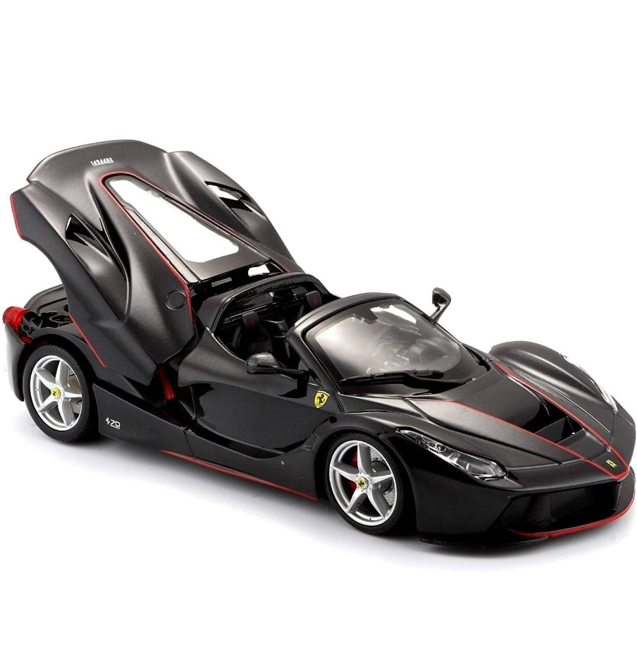 Ferrari Laferrari Aperta Black Licensed Bburago 1:24 Diecast Scale Model