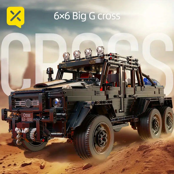 G Wagon 6x6 Technique Version 3000Pcs, 1:8 Scale Building Blocks Car