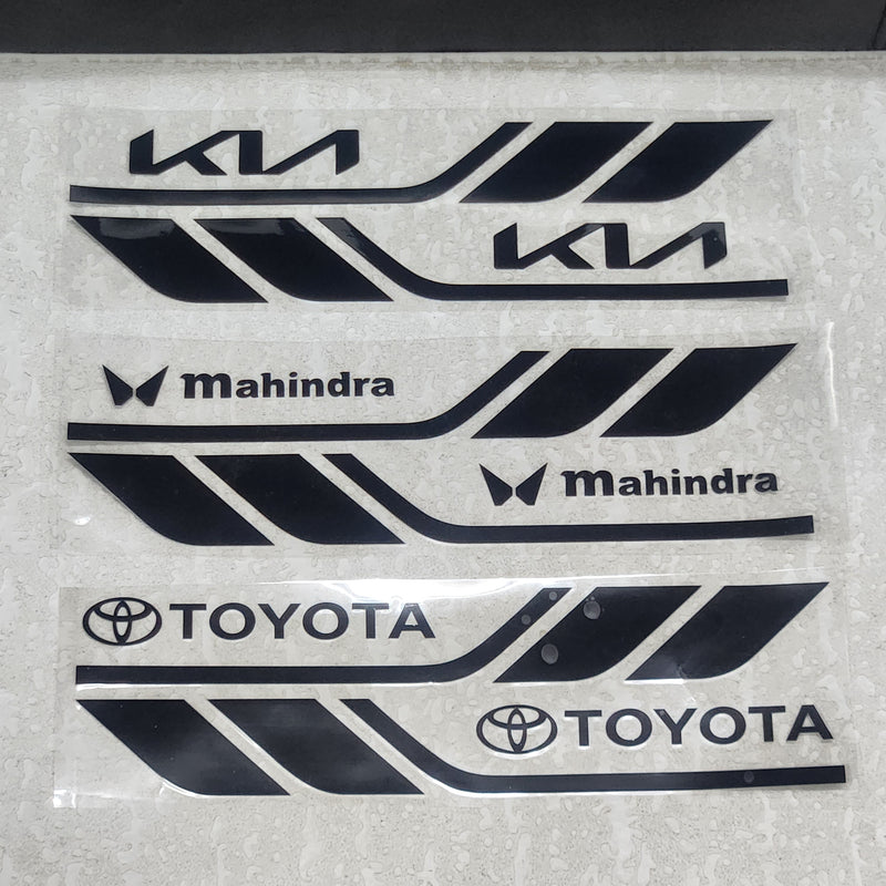 Fender Brand Logo Reflective Car Sticker 2 Pcs Set