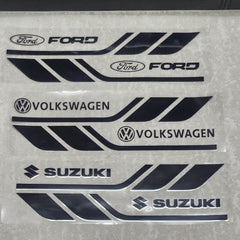 Fender Brand Logo Reflective Car Sticker 2 Pcs Set