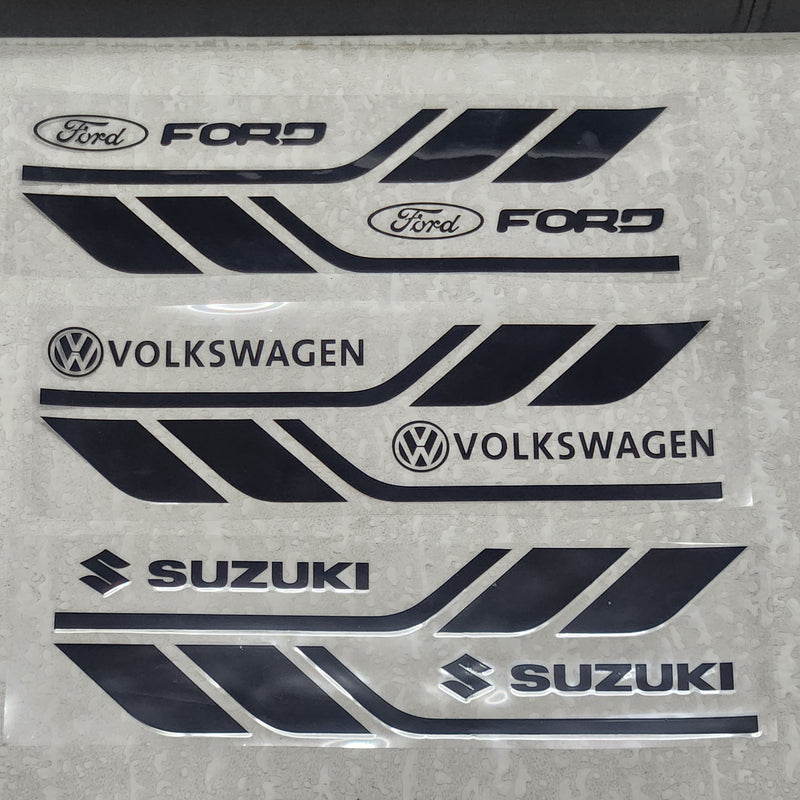 Fender Brand Logo Reflective Car Sticker 2 Pcs Set