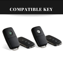 Load image into Gallery viewer, Skoda/Volkswagen Old Flip Key Armour Metal Alloy Keycase with Holder &amp; Rope Chain