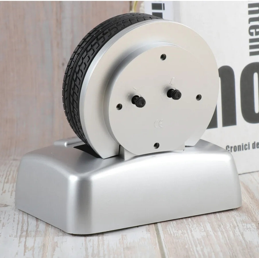 Non Ticking Tyre Shape Metal Alarm Clock