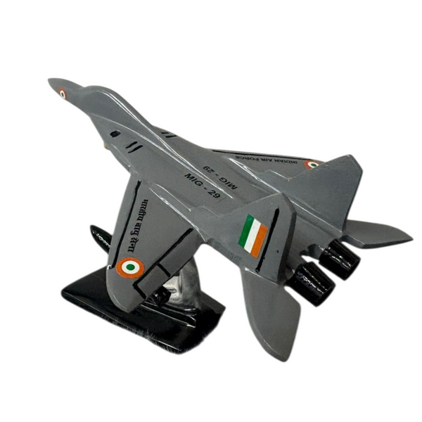 MIG 29 Aircraft Aluminium Coated Diecast Model 8 Inches