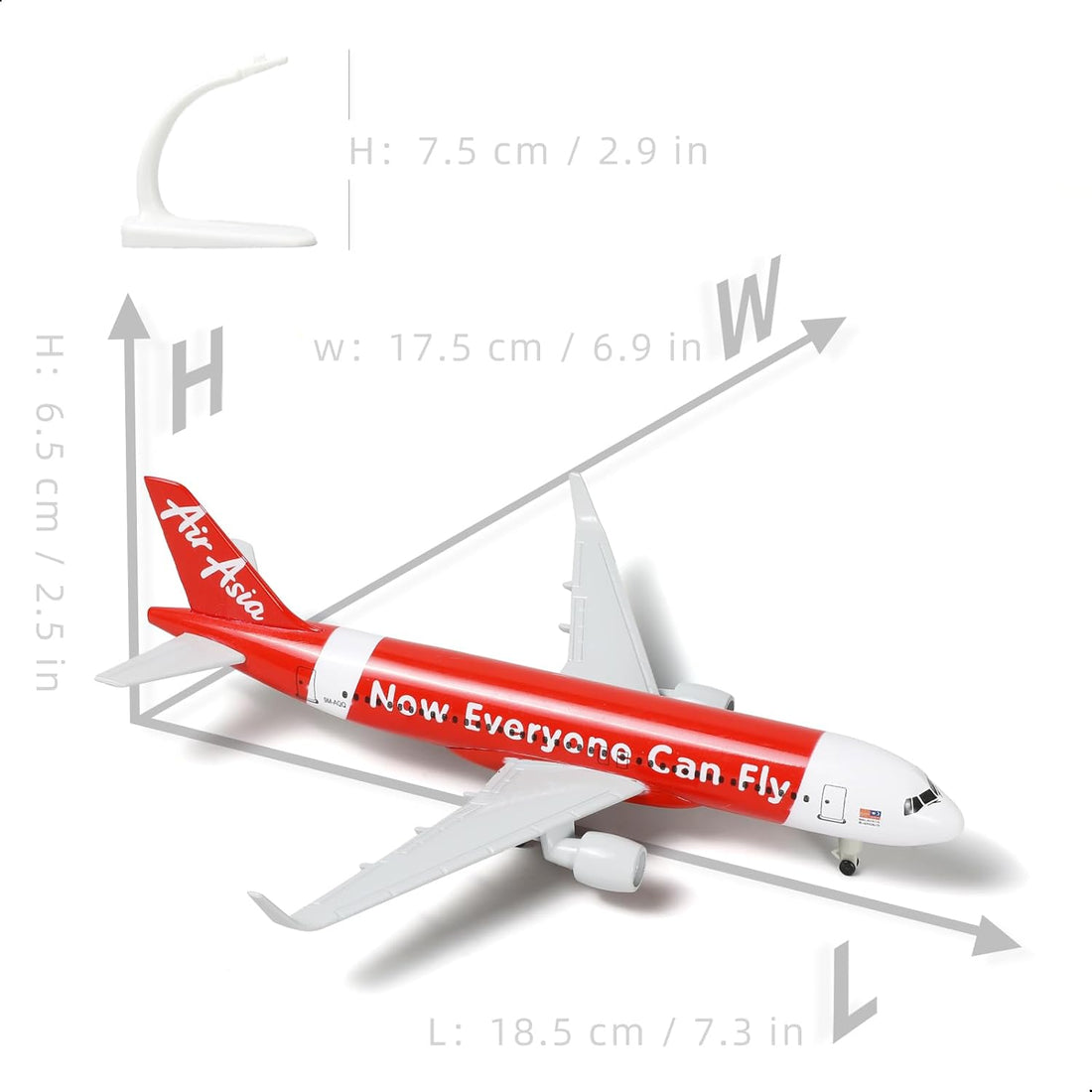 Air Asia Xiaoqiso A320 Aeroplane Diecast Model 20 CM