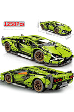 Load image into Gallery viewer, Lamborghini Green Technical Version Building Blocks Car 1258 Pcs, 1:14 Scale