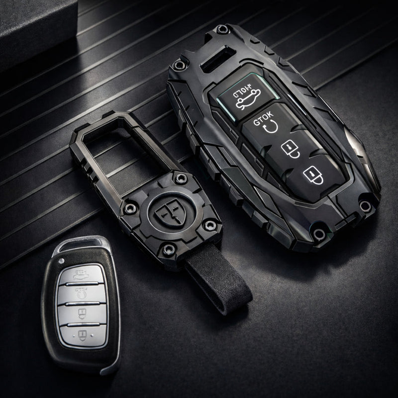 Hyundai Creta/Alcazar/i20/Venue/Aura 4 Button Key Transformer Exclusive Metal Alloy Keycase 2.0
