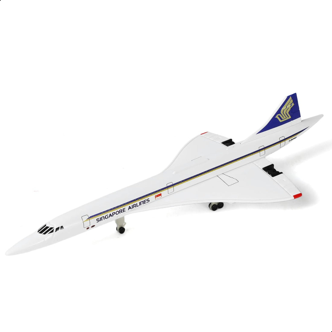 Singapore Concorde Aeroplane Diecast Model 20 CM