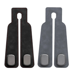 2 Pcs Set Suede Metal Car Headrest Double Hook Set