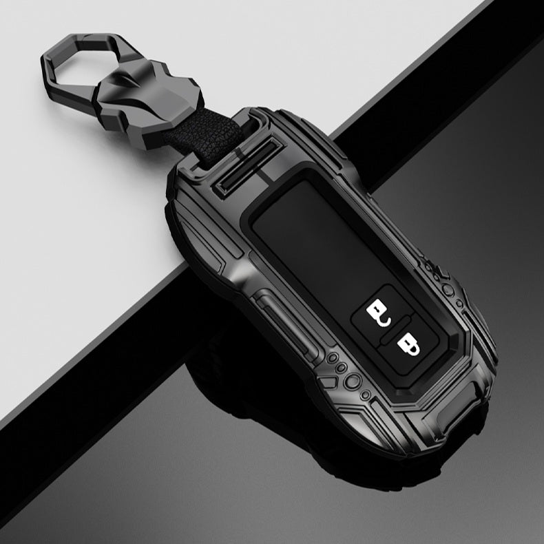 Suzuki 2 Button Key (Baleno, Brezza, S Cross, Swift, Ignis) Premium Batman Metal Alloy Keycase with Holder & Rope Chain
