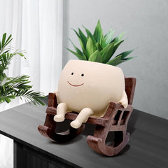 Chair Pal Pot Resin Smiley Face