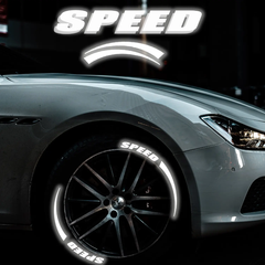 White Tyre Sticker with Night Glow Kit With Strips