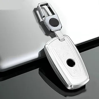 BMW Old Key Exclusive Aluminium Alloy Leather Keycase with Holder & Rope Chain
