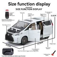 Lexus LM300 with Key Remote Metal Diecast Car 1:24 (20x8 cm)