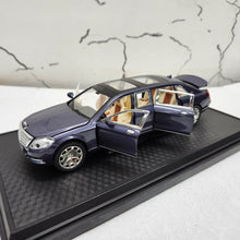 Load image into Gallery viewer, Mercedes Maybach S680 Limo Blue Metal Diecast Car 1:24 (20x8 cm)