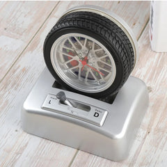 Non Ticking Tyre Shape Metal Alarm Clock