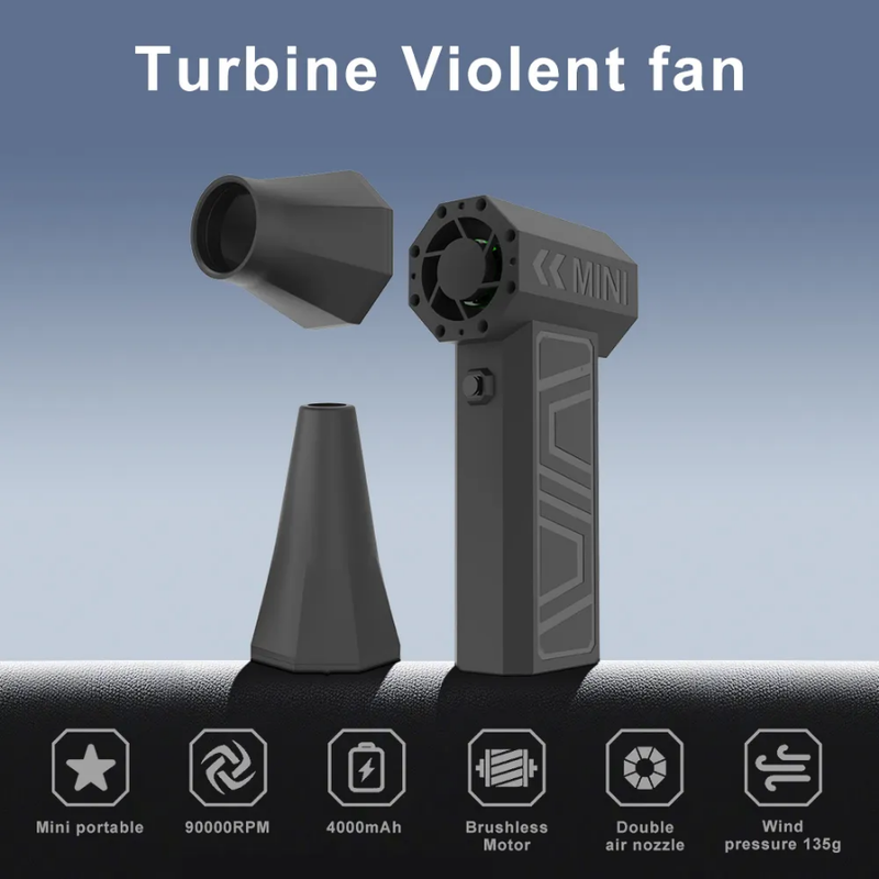 130000 RPM Turbo Jet Brushless Motor Violent Fan 3 Speed Blower