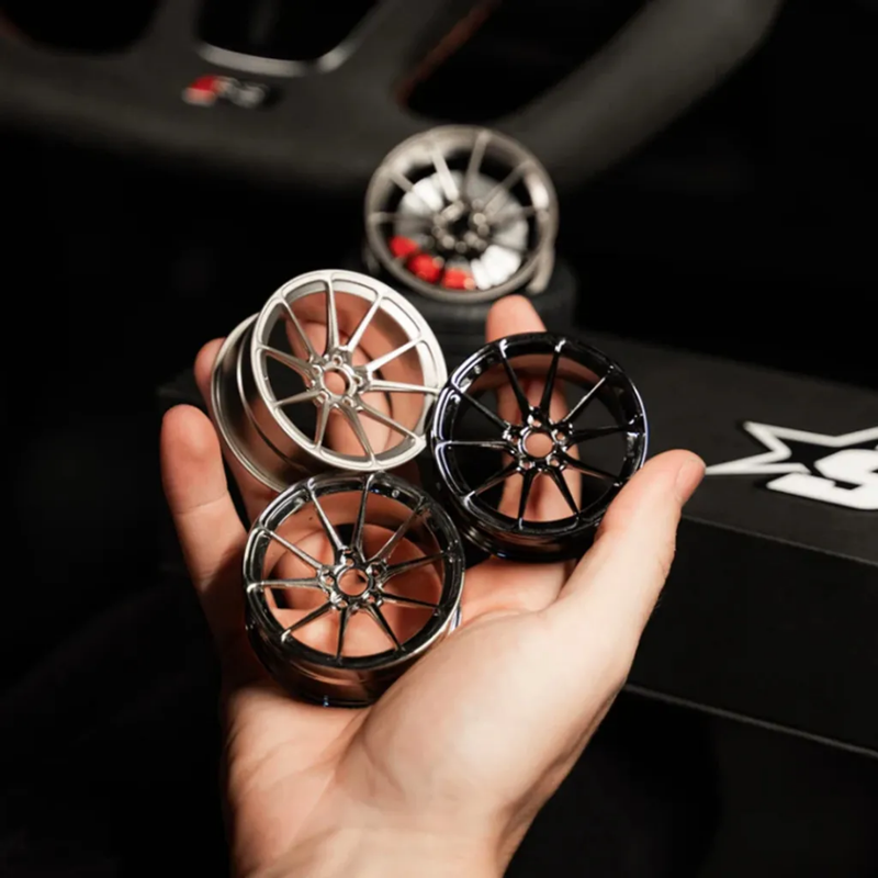 Alloy Wheel Car Air Freshener 2 Pcs Set - Automotive Fragrance Diffuser - Vent Clip with a Scent for a Vehicle