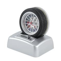 Non Ticking Tyre Shape Metal Alarm Clock