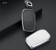 Load image into Gallery viewer, Innova Crysta/Hycross 2 Button New Key Exclusive Aluminium Alloy Leather Keycase with Holder &amp; Rope Chain