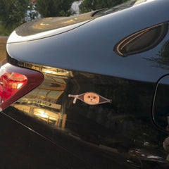 3D Car Zipper Cat Sticker 2 Pcs Set