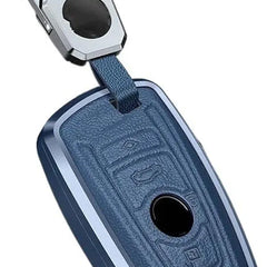 BMW Old Key Exclusive Aluminium Alloy Leather Keycase with Holder & Rope Chain