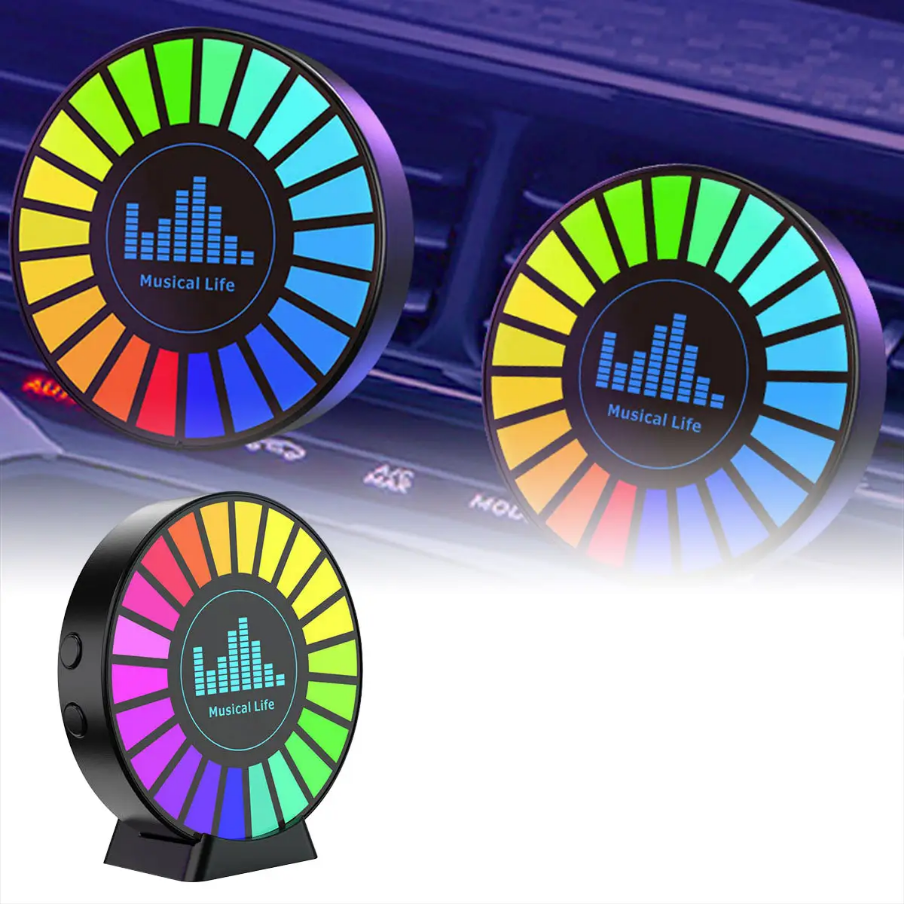 Car Aromatherapy Wireless Voice Activated Ryhtm Pickup Light with 16+ Colors
