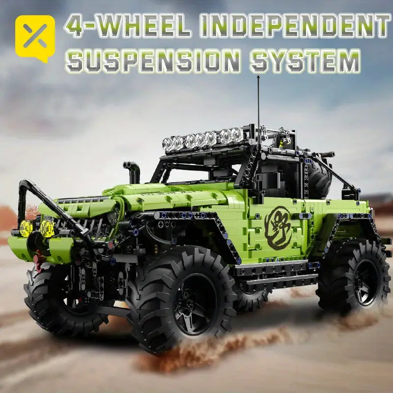 Jeep Wrangler Technique Version 2372Pcs, 1:8 Scale Building Blocks Car