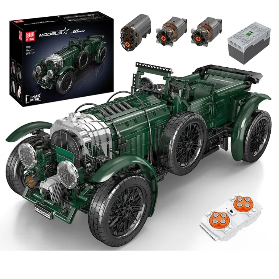 Bentley Blower Vintage Technique Version 3918Pcs, 1:8 Scale Building Blocks Car