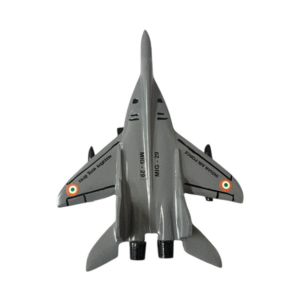 MIG 29 Aircraft Aluminium Coated Diecast Model 8 Inches