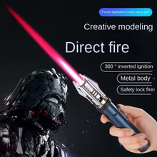 Load image into Gallery viewer, Jet Lighter, Direct Impact Lighter Inflatable with Flame Locking Function, Refillable Jet Flame Windproof Torch Lighter for BBQ, Stove, Candle, Kitchen Cooker, Camping