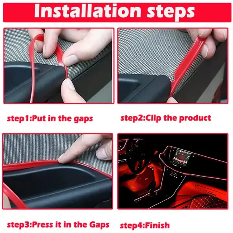 5M Ambient Light Car Interior Flexible Strip