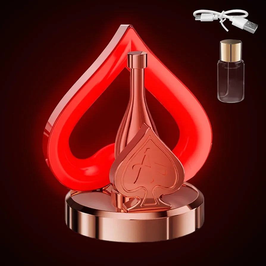 Car Perfume with Ambient Lights, Ace of Spades Vent Clips, Long Lasting Scents