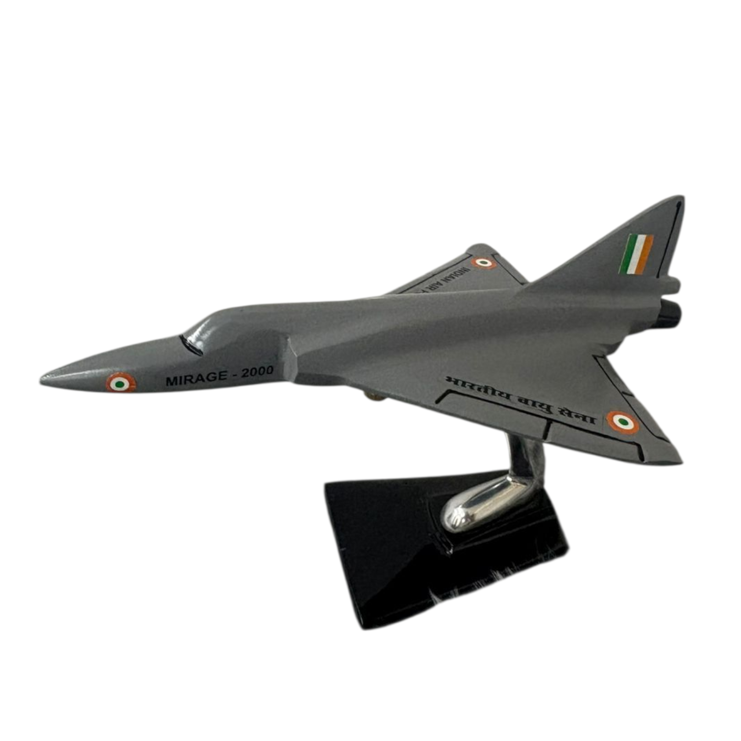 Mirage Aircraft Aluminium Coated Diecast Model 8 Inches