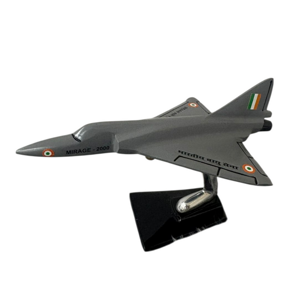 Mirage Aircraft Aluminium Coated Diecast Model 8 Inches