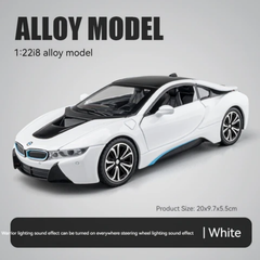BMW i8 Metal Diecast Car 1:24 (20x8 cm)