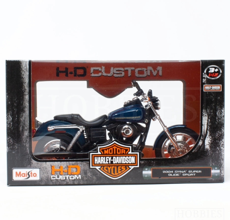 Harley Davidson DYNA Super Glide Sport 2004 1:12 Licensed Maisto Diecast Alloy Model Bike