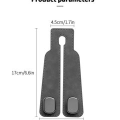 2 Pcs Set Suede Metal Car Headrest Double Hook Set