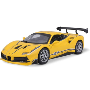 Ferrari 488 Challenge Yellow Licensed Bburago 1:24 Diecast Scale Model