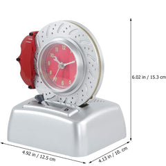 Non Ticking Disc Shape Metal Alarm Clock