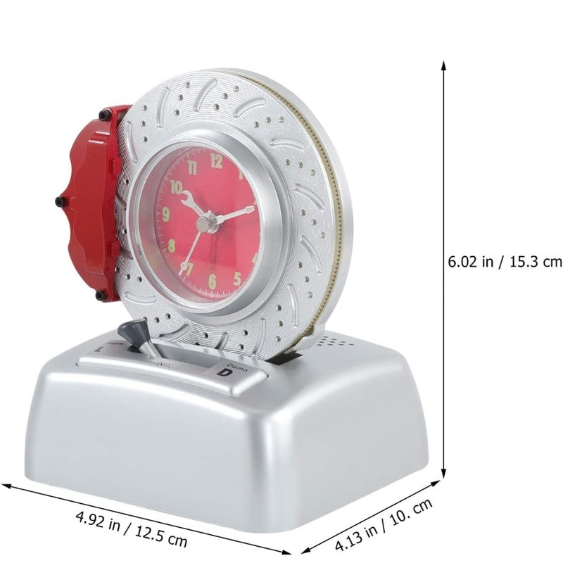 Non Ticking Disc Shape Metal Alarm Clock