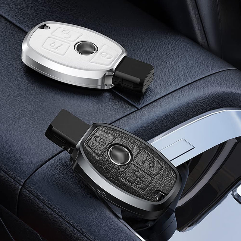 Mercedes Key Rack Mercedes Old Key Exclusive Aluminium Alloy Leather Keycase with Holder ...
