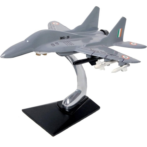 MIG 29 Aircraft Aluminium Coated Diecast Model 8 Inches