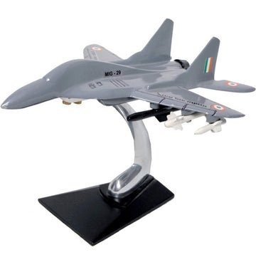 MIG 29 Aircraft Aluminium Coated Diecast Model 8 Inches