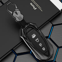 Load image into Gallery viewer, Hyundai Verna/i20 4 Button Keyless Push Button Key Premium Batman Metal Alloy Keycase with Holder &amp; Rope Chain